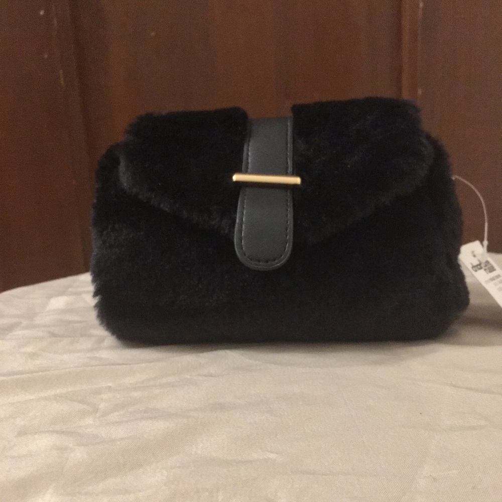Charlotte Russe Faux fur fanny pack style purse